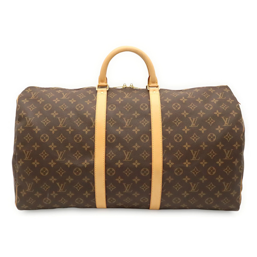 Louis Vuitton Monogram Keepall Bag Canvas Leather Brown